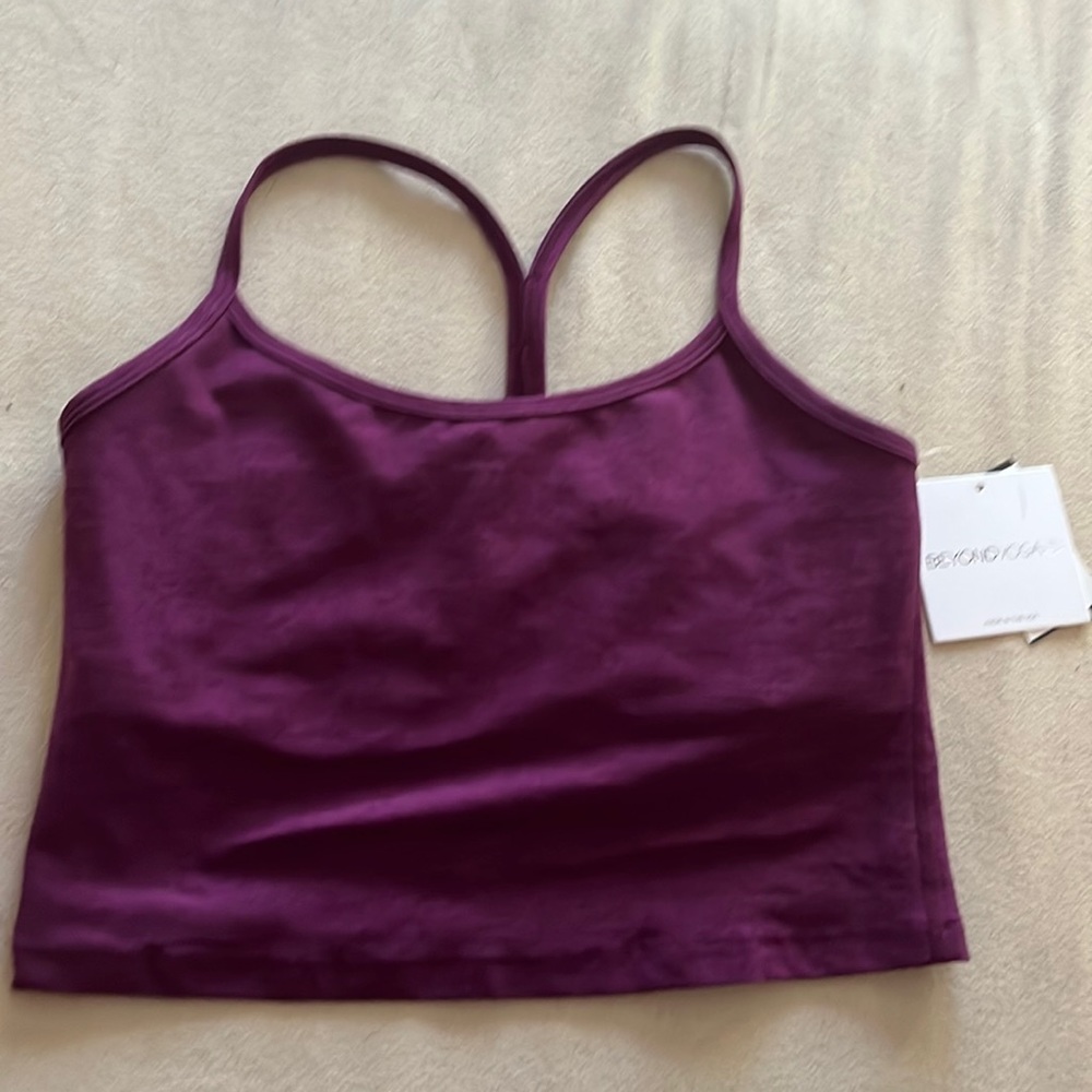 Beyond Yoga Spacedye Crop Tank in Aubergine/Beet Size L, NWT!
